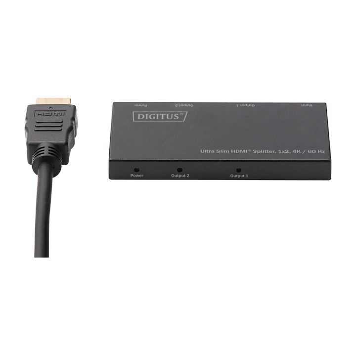 DIGITUS Ultra-slim 2-output HDMI splitter 1X2 4K 60HZ