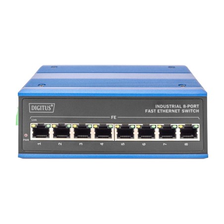 switch di rete industriale a 8 porte fast-ethernet