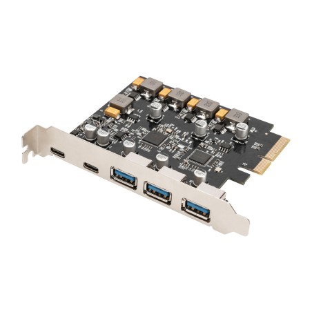 scheda controller pcie con 5 porte usb x4 10gbps 2xc+3xa