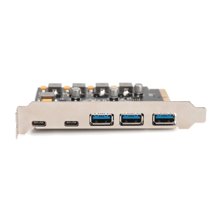 DIGITUS Carte contrôleur PCIe avec 5 ports USB X4 10GBPS