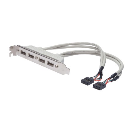 soporte de ranura con 4 puertos usb 2.0 2x idc 10-pin