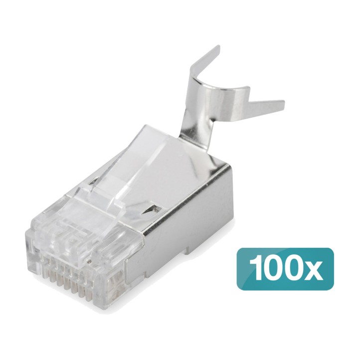 DIGITUS Conector modular RJ45 blindado para cable redondo