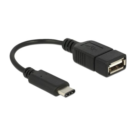 adaptador usb tipo c macho a a hembra con cable 2.0 otg 0,15m