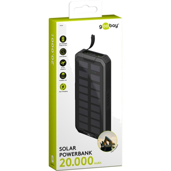 GOOBAY Batería externa solar de carga rápida