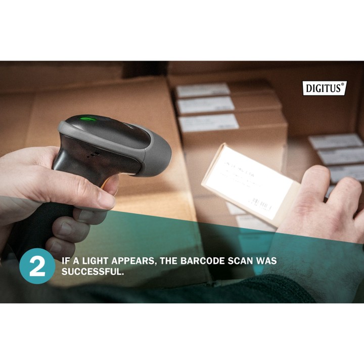 DIGITUS Lecteur de codes-barres filaire à main 2D-USB