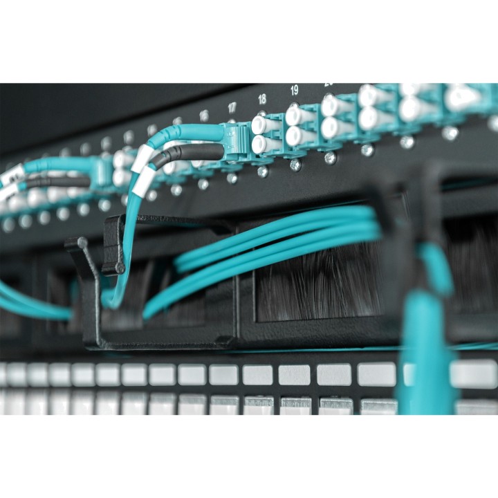 DIGITUS Panel organizador de cables para armario rack 19" 1U