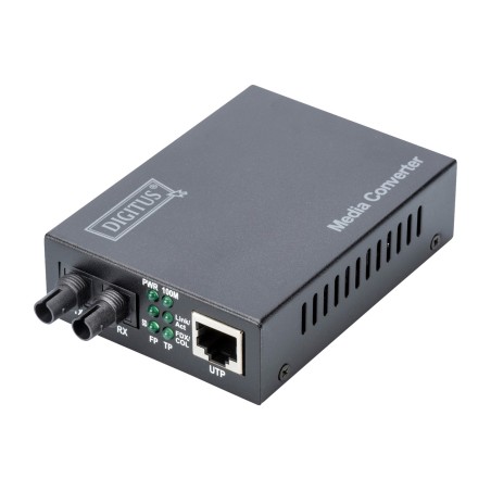 copper-to-fibre-optic media converter fast-ethernet rj45 st 100mbps