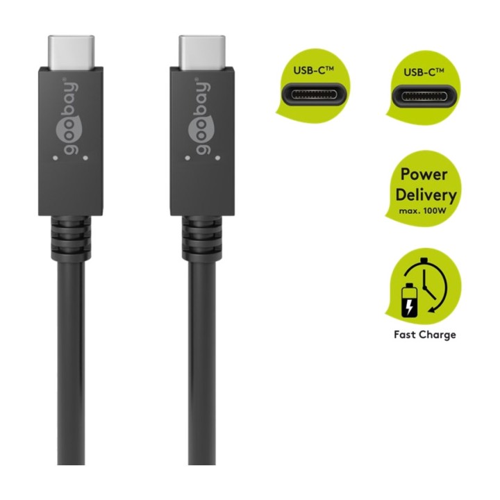 GOOBAY Cavo USB Type-C di ricarica e dati 3.2 GEN2 20GBPS PD