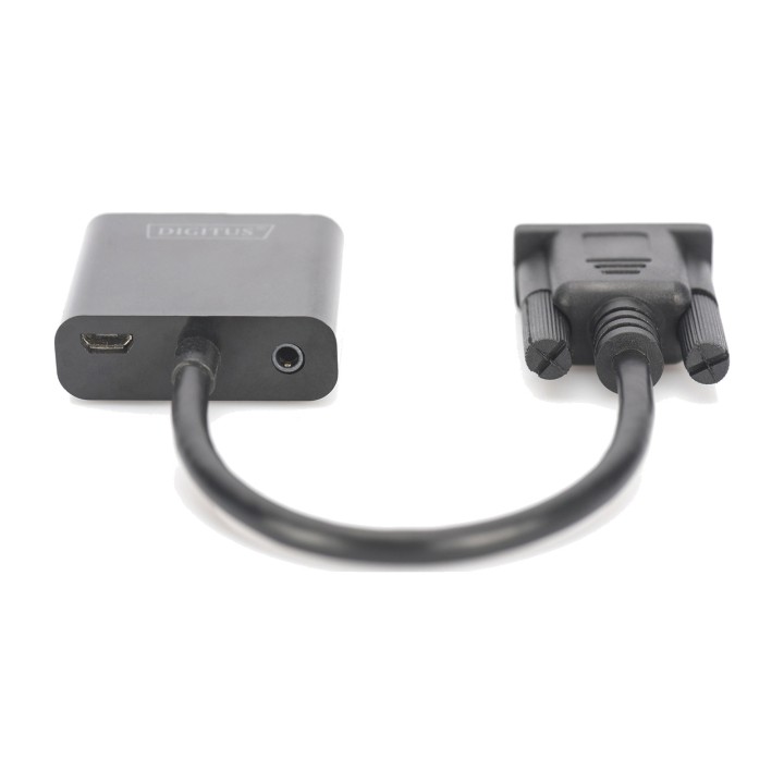 DIGITUS Adaptador conversor VGA a HDMI con audio 1080P 0,15M