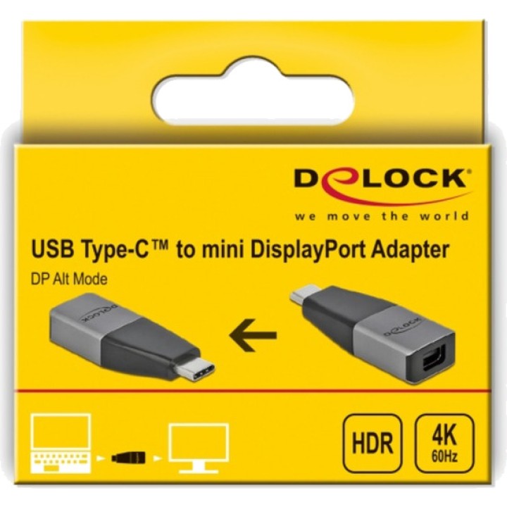 DELOCK USB-C to Mini DisplayPort Adapter DP 1.2 4K 64121