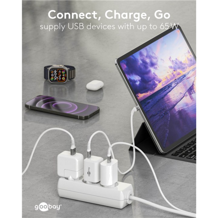 GOOBAY Schnellladegerät für die Wand mit 1 Anschluss USB-C