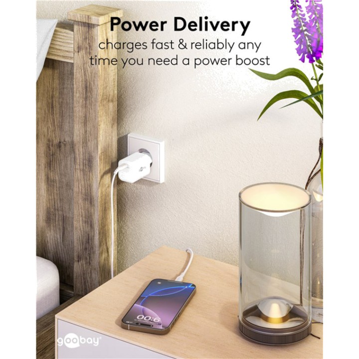 GOOBAY Caricatore rapido da parete a 1 porta USB-C NANO PD