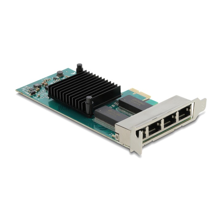 DELOCK PCIe-nätkort med 4 portar RJ45 X1-GIGABIT INTEL I350