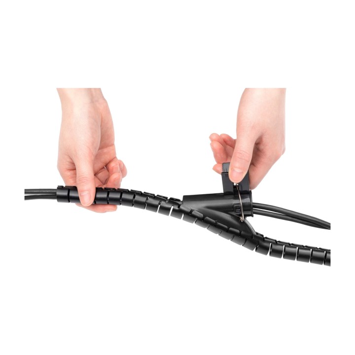 DIGITUS Organizzatore di cavi per scrivania e parete 5M