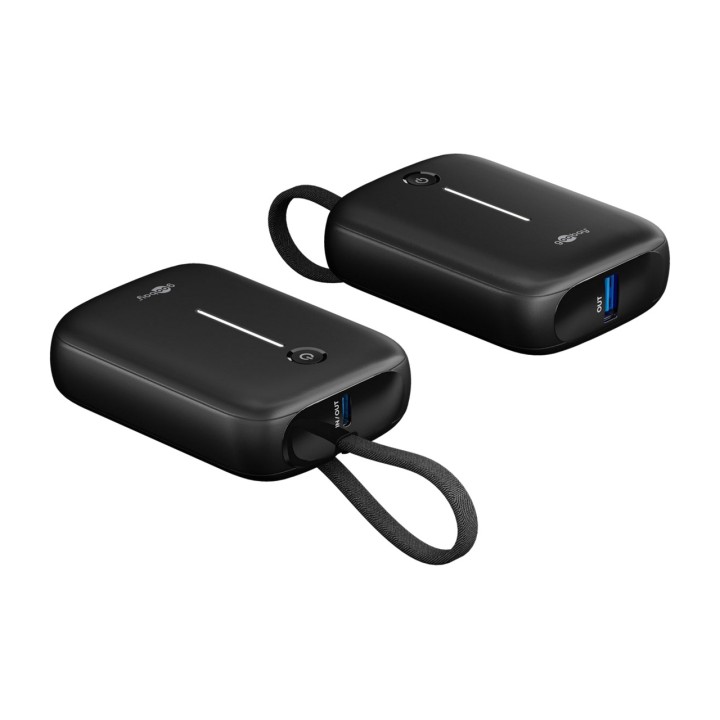 GOOBAY Batterie externe avec câble USB-C intégré 10000MAH