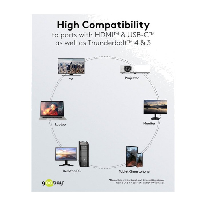 GOOBAY USB-C to HDMI adapter cable 4K 60HZ 100144002VAR