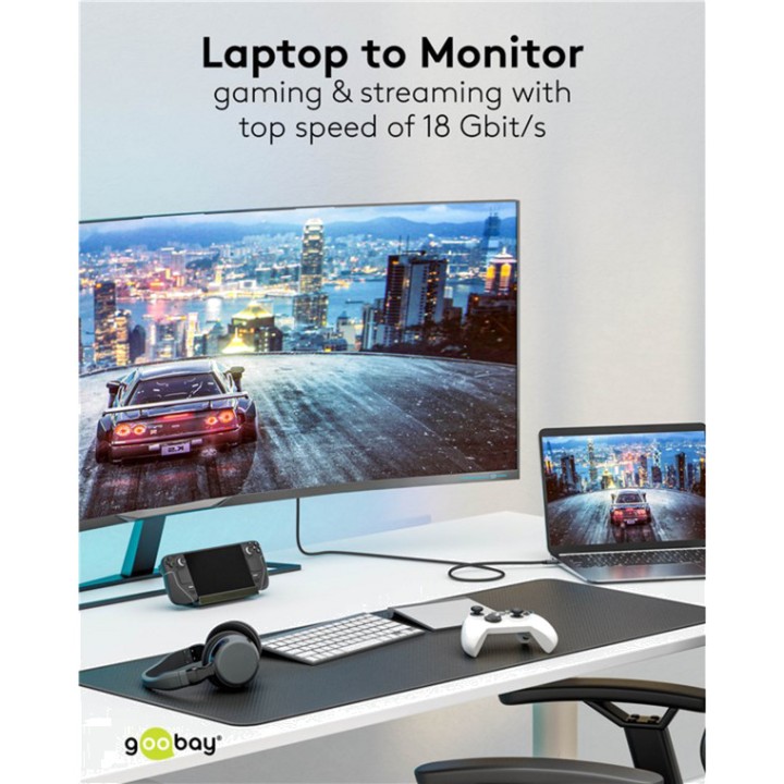GOOBAY Câble adaptateur USB-C vers HDMI 4K 60HZ 100144002VAR