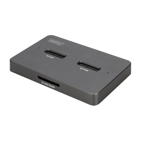 base de conexión para 2 ssd m.2 nvme y sata con lector sd express usb-c 10gbps