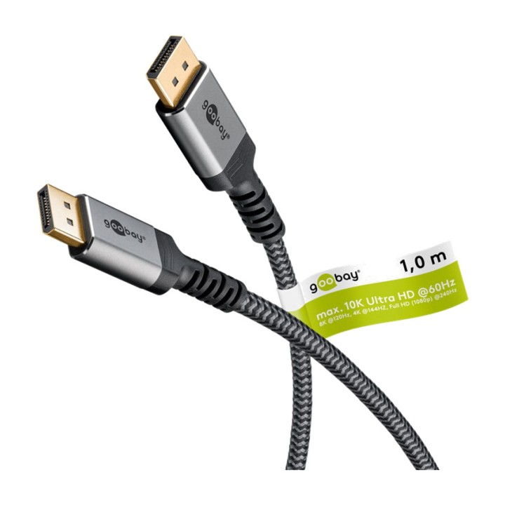 GOOBAY High-speed braided DisplayPort cable PLUS 2.1 8K