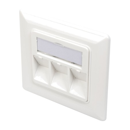 surface-mount box for keystone modules 3-puertos