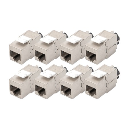 módulo keystone apantallado con gestor de cables cat6a rj45 dn-93617 8 uds