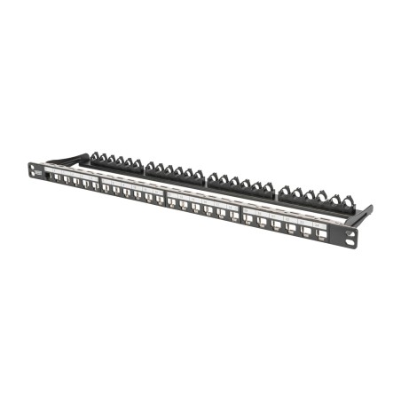 shielded high-density modular patch panel keystone-19" 0,5u 24x