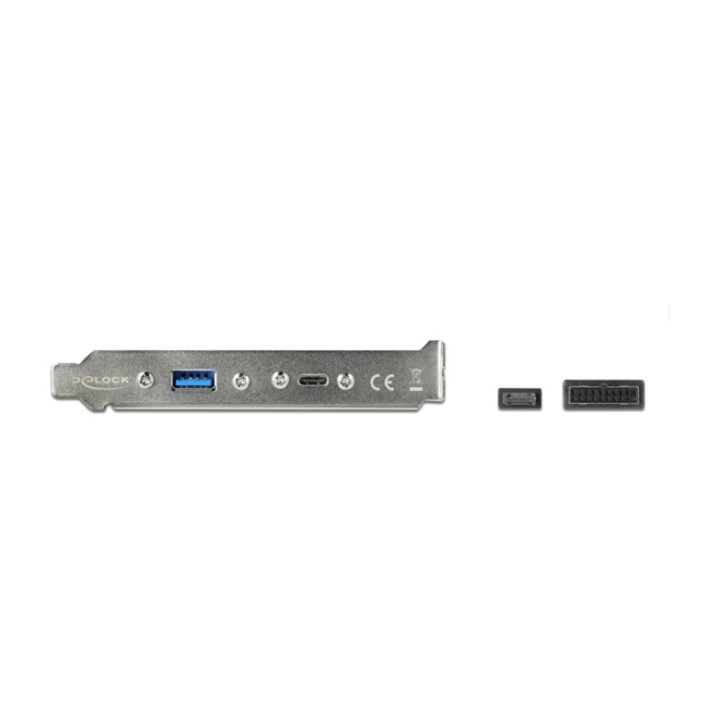 DELOCK Équerre de slot avec ports USB Type-A et Type-C pour
