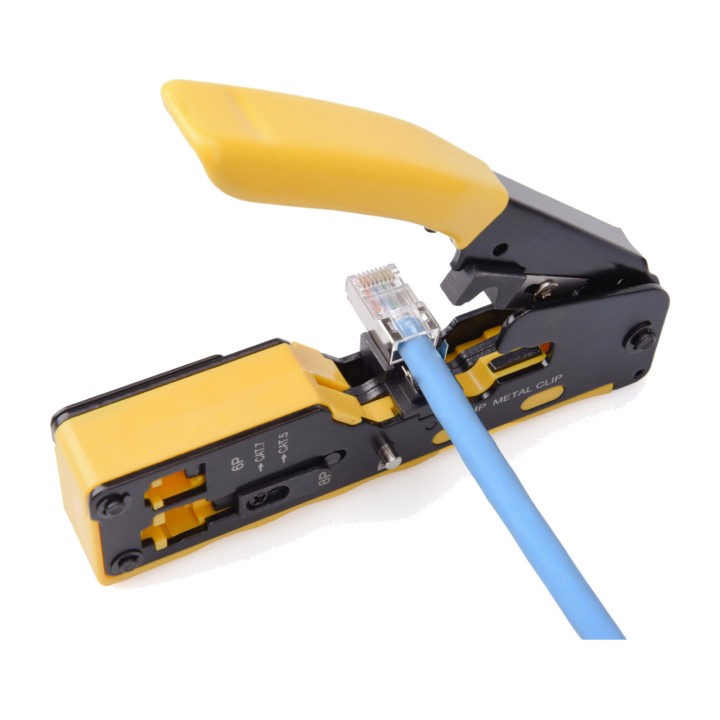 DIGITUS Pince à sertir modulaire traversante pour