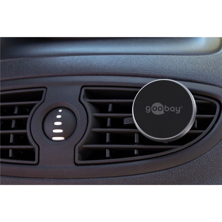 GOOBAY Soporte magnético de móvil para rejilla coche