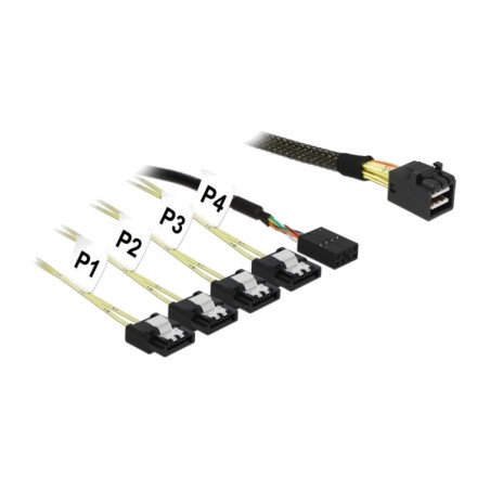 cable interno sas a 4 discos sata sff-8643 4x 7pin 1m