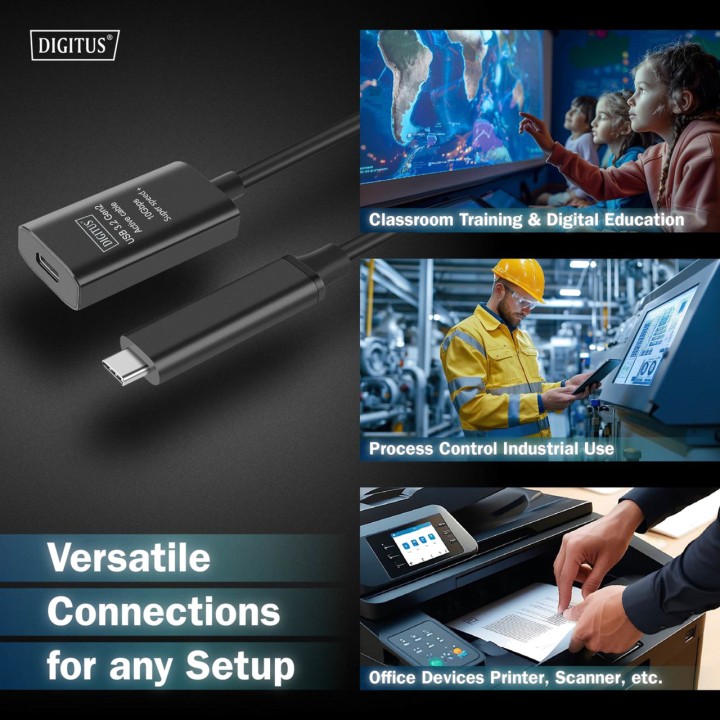 DIGITUS Active extension cable, male to female USB-3.2 GEN2