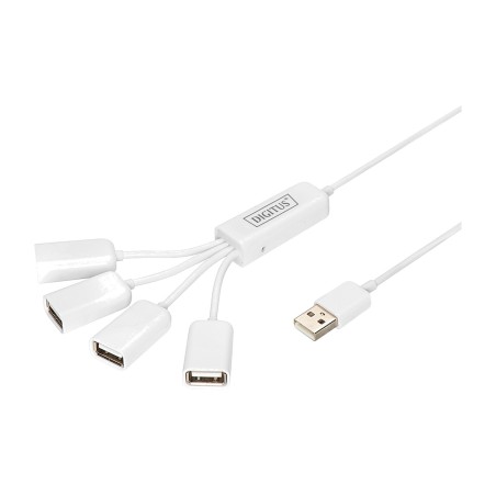 hub usb 4 ports avec câble slim spider 2.0