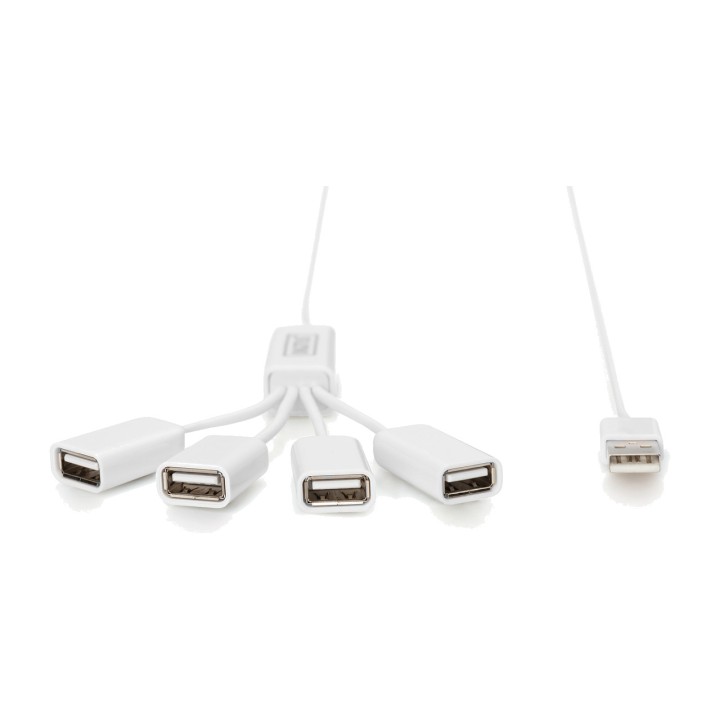 DIGITUS 4-Port-USB-Hub mit Kabel SLIM SPIDER 2.0 100156325