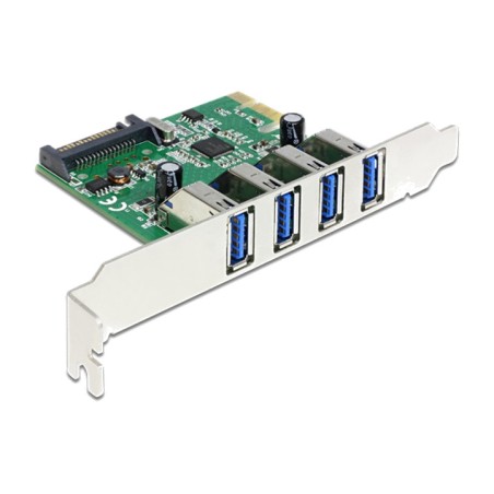 pcie-karte mit 4 usb-a-ports 3.0-renesas x1 89360