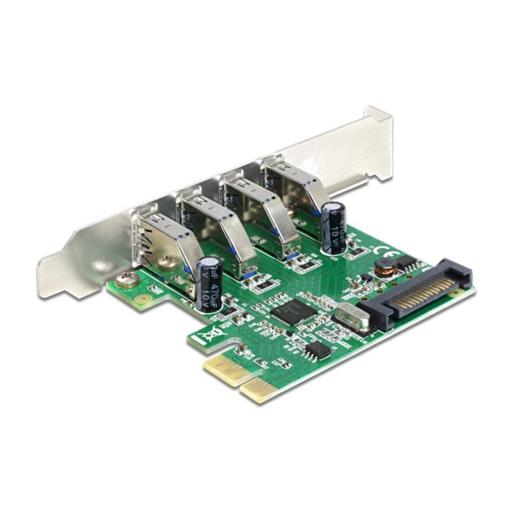 DELOCK Carte PCIe avec 4 ports USB-A 3.0-RENESAS X1 89360