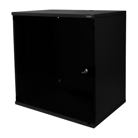 armadio rack da parete da assemblare con porta in vetro soho 19" 12u 540x400mm dn-1912-u-s-sw