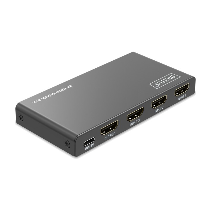 DIGITUS Switch HDMI a 3 ingressi e 1 uscita con telecomando