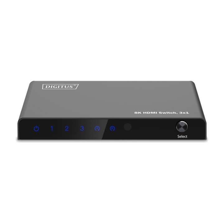 DIGITUS Conmutador HDMI de 3 entradas y 1 salida con mando