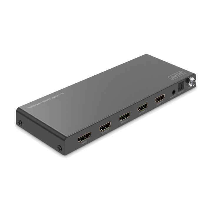 DIGITUS Splitter HDMI da 1 ingresso a 4 uscite con uscita
