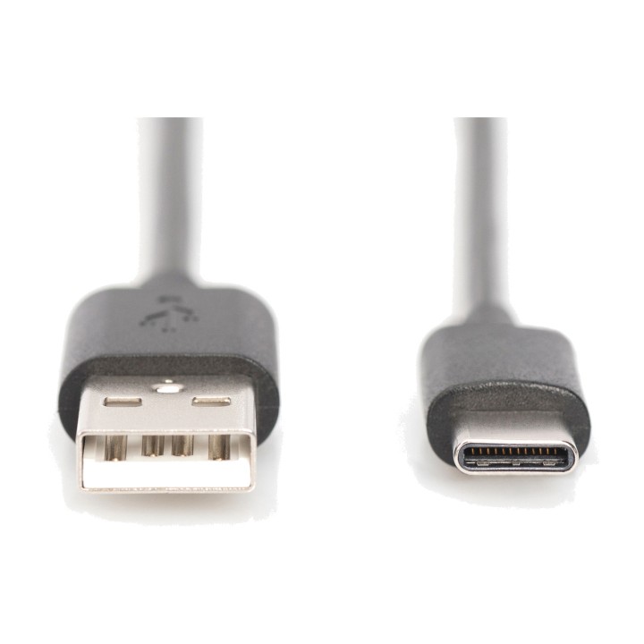 DIGITUS Type A to C data and charging cable USB-2.0 1,8M