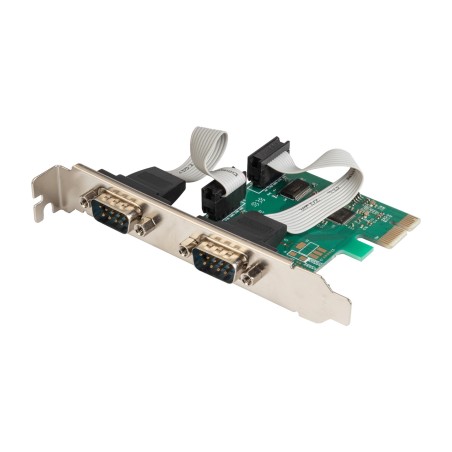 pcie-karte mit 2 seriellen anschlüssen x1 rs-232 db9
