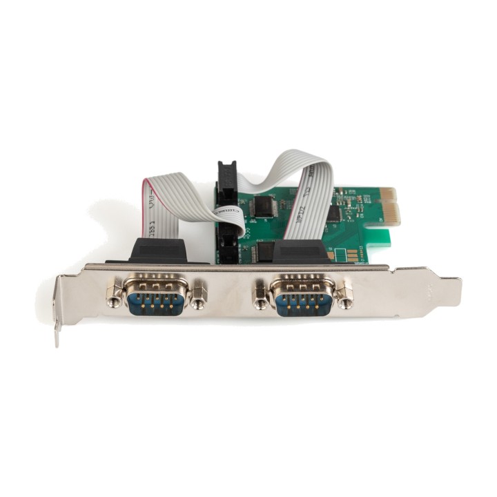 DIGITUS Scheda PCIe con 2 porte seriali X1 RS-232 DB9