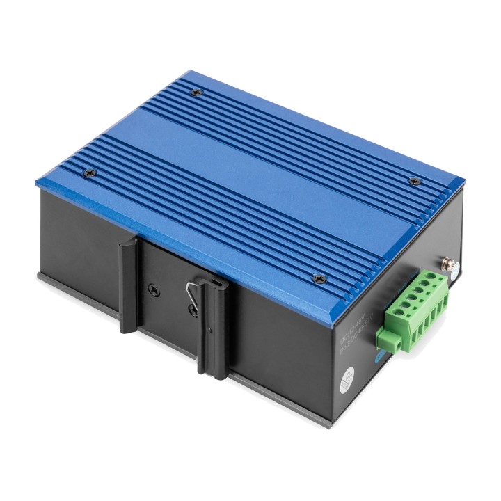 DIGITUS Industrieller 8-Port-Netzwerk-Switch für DIN-Schiene