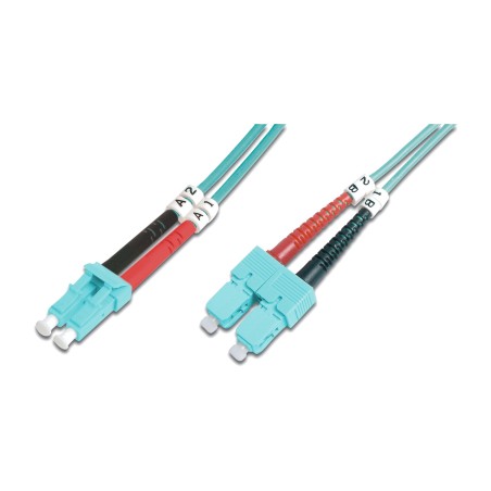 cordon de raccordement multimode duplex à fibre optique lc-sc om3 2m