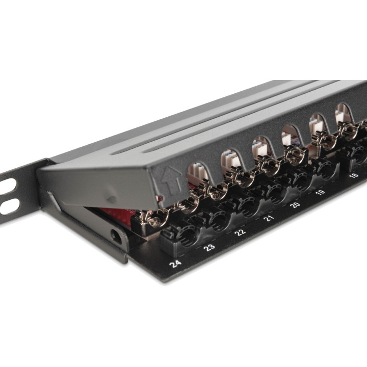 DIGITUS Panel de parcheo alta densidad apantallado CAT6A