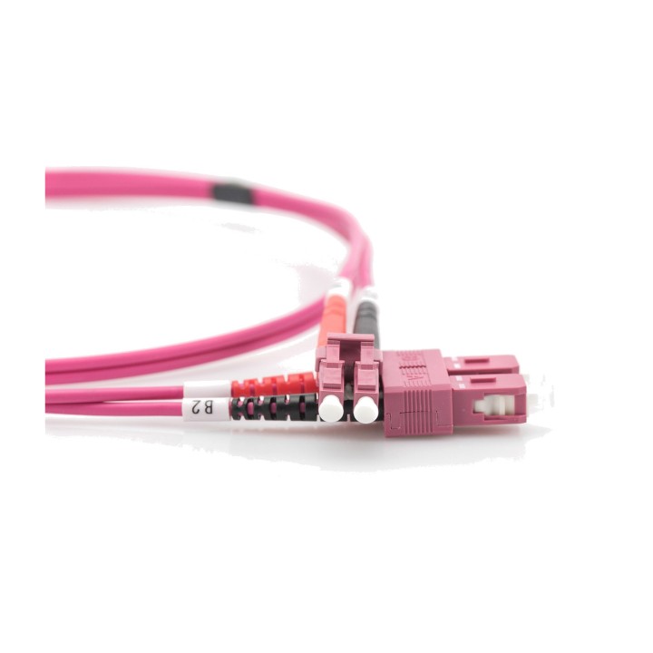 DIGITUS Multimode duplex fibre-optic patch cable LC-SC OM4