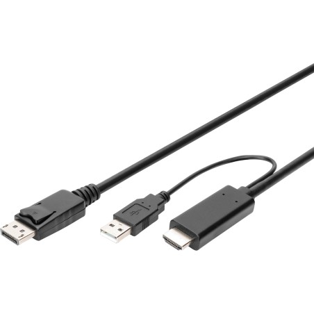 hdmi to displayport adapter cable with usb power uhd 4k 2m