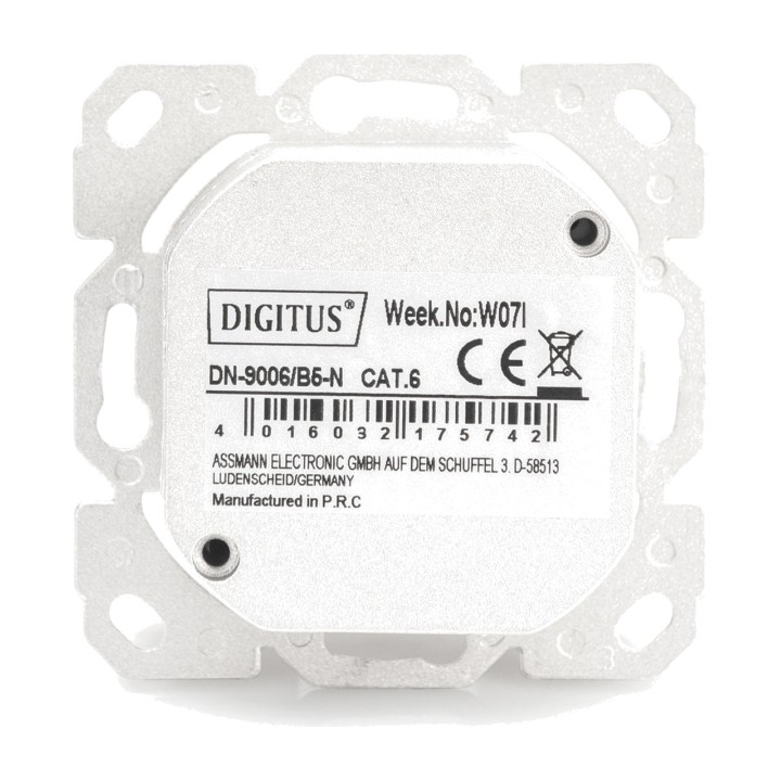 DIGITUS Geschirmte Aufputz-Datendose CAT6 RJ45 LSA 5 UDS