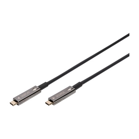 cable óptico activo de audio y vídeo 4k usb-c aoc dp 1.2 10m