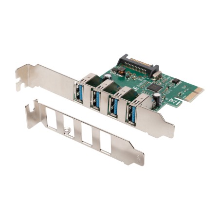pcie-controllerkarte mit 4 usb-a-anschlüssen x1 3.0 5gbps